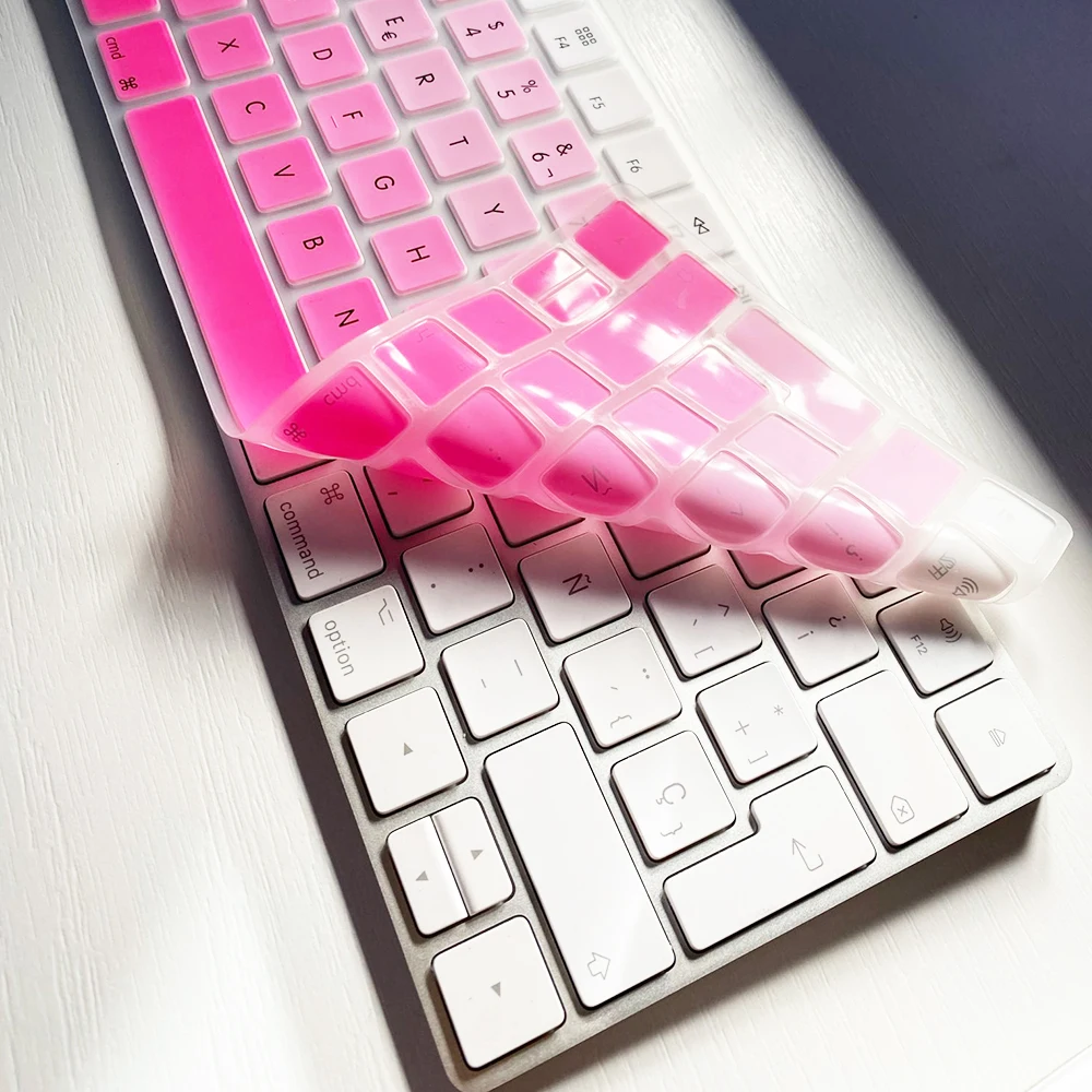 스페인 언어 매직 키보드 커버 실리콘 스킨 보호 필름, 애플 매직 키보드 2 2015 A1644, EU IMAC 키보드 케이스