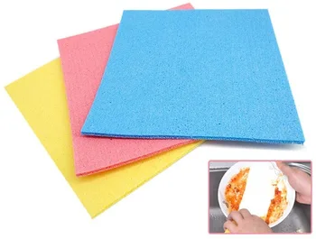 

5Pcs Swedish Dishcloth Cellulose Sponge Cloths Eco-Friendly Reusable Cleaning Cloths For Kitchen Absorbent Dish Cloth Hand Towel