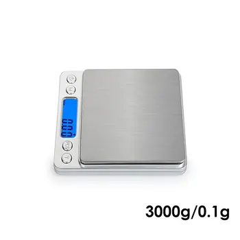 

HT-I200 Portable Kitchen Digital Scale Stainless Steel Electronic LCD display Food Scales Jewelry Scale 3000g x 0.1g