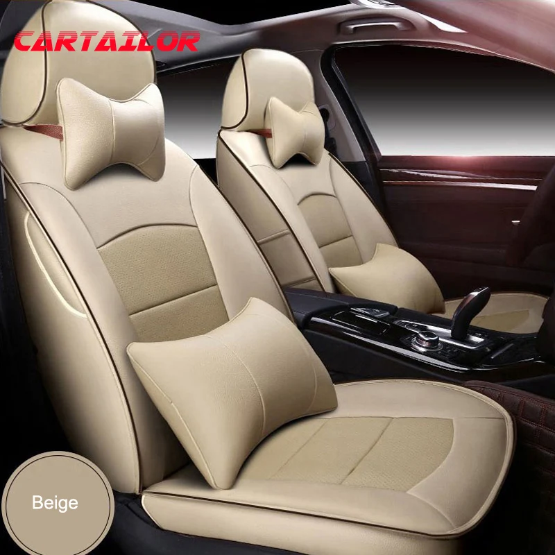 CARTAILOR Car Seat Cover Leather Cowhide for Toyota VENZA Seat Covers