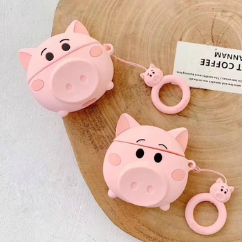 

3D Earphone Case For Airpods Pro Case Silicone Crocodile Pig Pear Cartoon Headphone/Earpods Cover For Apple Air pods Pro 3 Case