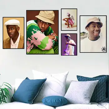 

Tyler the Creator Poster Hip Hop Rap Music Rapper Model Wall Art Painting Silk Canvas Posters and Prints For Living Room Decor