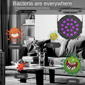 

Ultraviolet Kill Mite Bacterial Sterilizing Light 54W 18LED UV Disinfection Lamp for Home Sterilizer Disinfection Deodor