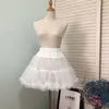 Women Girls Ruffled Short Petticoat Solid White Color Fluffy Bubble Tutu Skirt Puffy Half Slip Prom Crinoline Underskirt No Hoop ► Photo 3/5