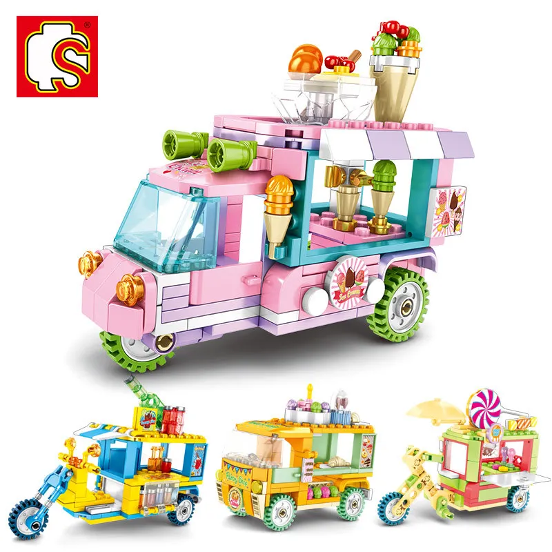 Sembo Bausteine SUV Autorennen Kinder Figuren Spielzeug Modell Geschenk 1288PCS 
