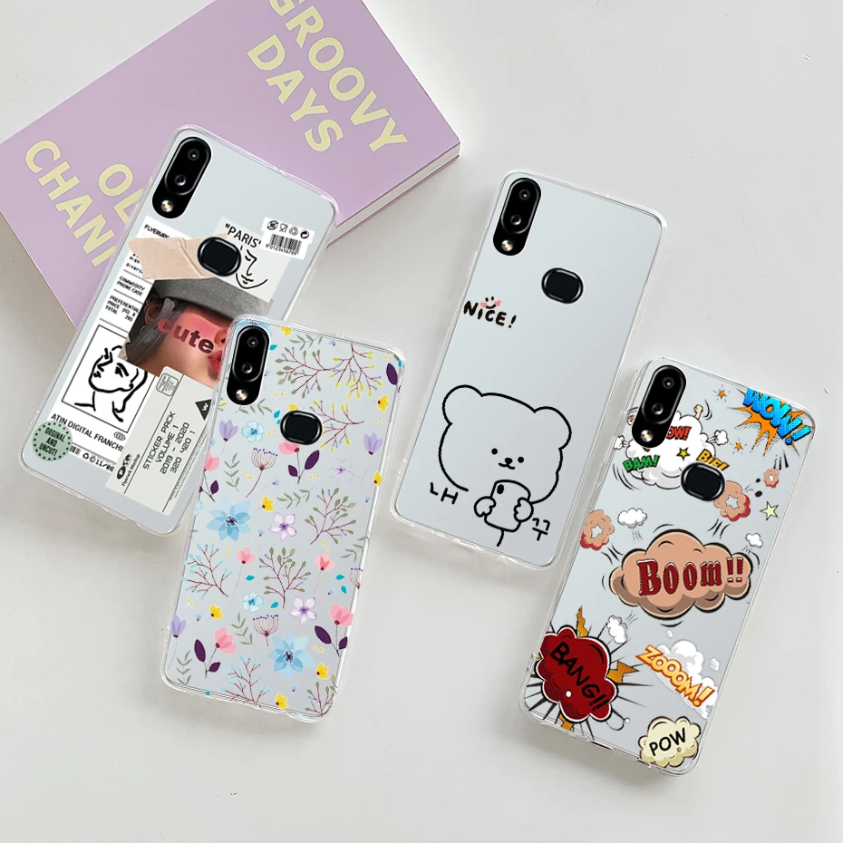 Per Samsung Galaxy A10S Custodia Cover Trasparente Carino Morbido Tpu Cover Posteriore Per Samsung Galaxy A10S A 10 S A10 S Sm-A107F Casi