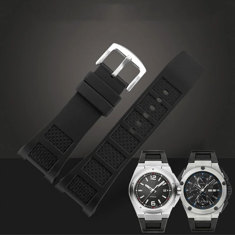 Cinturino In Silicone Con Estremità A Tacca Per Cinturino Iwc Ingenieur Per Uomo 30*16Mm Cinturino In Gomma Impermeabile Cinturino Con Fibbia Ad Ardig