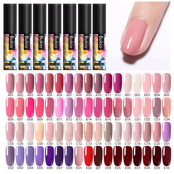 

Bukio Gel Nail Polish Hybrid Sugar Color Gel Varnish Semi Permanent Nails Art UV Led Polish Nail Design Need Base Top Coat