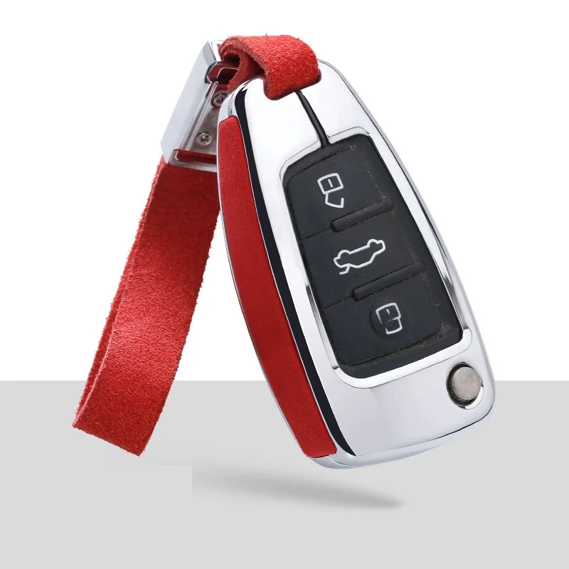 Высокое качество автомобиля иск кожа брелок чехол держатель Крышка для Audi A3 8L 8P A4 B6 B7 B8 A6 C5 C6 4F RS3 Q3 Q7 TT