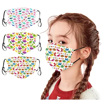 

3pcs Chilsren's Dinasour Printed Masks Cute Washable Mascarilla Reutilizable Mondkapjes Herbruikbaar Mascherine Masques Lavable