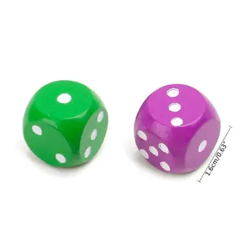 

5pcs 16mm Wood Dice Number Round Corner Hexahedron For Family Party DND Kid Toys