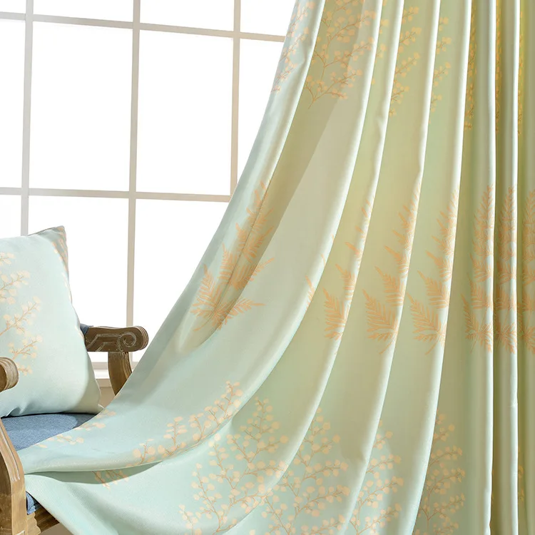 

Korean Style Japanese Curtains for Living Dining Room Bedroom Garden Grass Cotton Printed Pieces Curtain Tulle Blinds