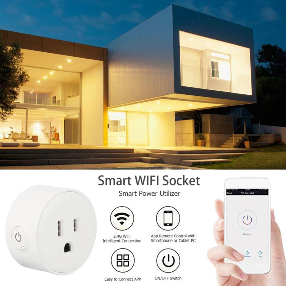 Wifi Smart Plug Wi-Fi с поддержкой мини-розетки приложение дистанционное управление беспроводной портативный автоматический таймер розетки с переключателем ВКЛ/ВЫКЛ