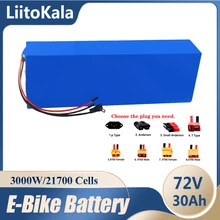 LiitoKala 72V 30Ah 20S6P 21700 batteria al litio per 84V bici elettrica bicicletta moto tricicli elettrici carrello da golf