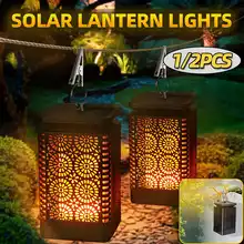 1/2 шт. солнечный светильник для сада пламени люстры с подсветкой растение для патио лампы на солнечных батареях Открытый садовый фонарик с защитой от воды пейзаж