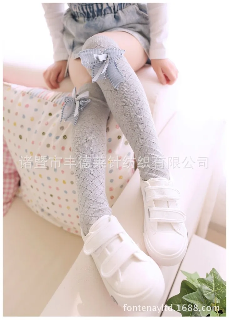 Детские базовые женские носки принцессы Medeum High детские носки с бантиком детские носки из чистого хлопка