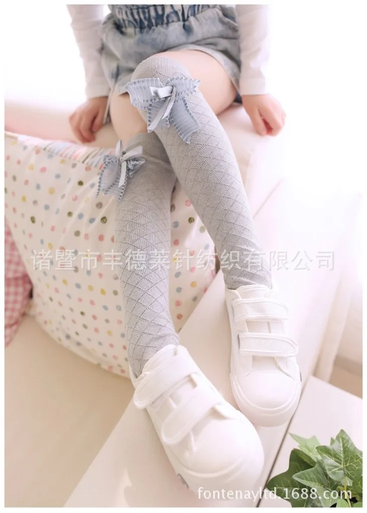 

KID's Basic Women's Medeum Hight Princess Socks Bow Children's Socks Pure Cotton Children's Socks