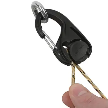 

Two One Selling Outdoor Canopy Tent Wind Rope Buckle 9-shaped Aluminum Alloy Hook Tight Rope Tensioner