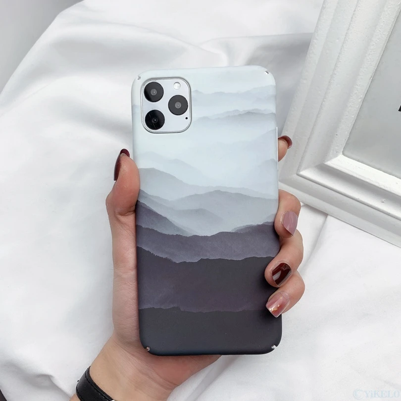 Чехол для задней панели телефона Fundas для Xiaomi mi 8 9 9T SE lite A3 Red mi Note 7 8 K20 Pro CC9 CC9E Твердый чехол из поликарбоната с рисунком маслом - Цвет: mountain peak
