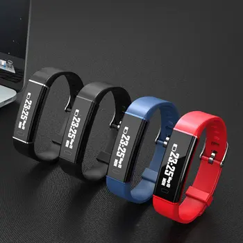 

Q01 Fashion Smart Bracelet Watch Outdoor Waterproof TPU Sports Bracelet Blood Heart Rate Monitoring