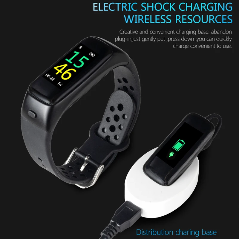 L898 Bluetooth Earphone With Monitoring Heart Rate Sport Smart Watch Wristband V5.0 Stereo Wireless Bluetooth Headset Men Women