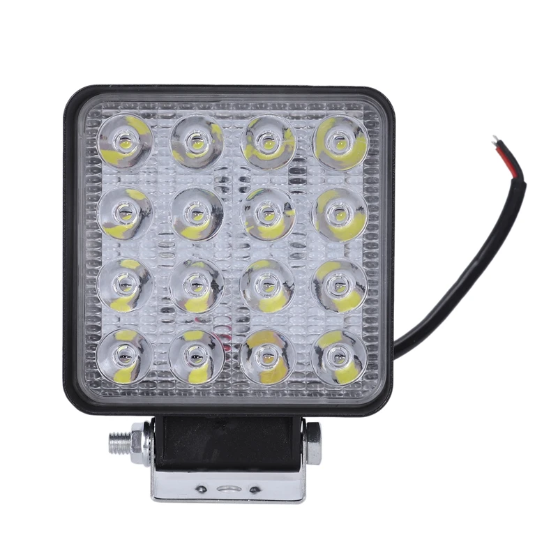

2 pcs 48W 6000k LED Spot Beam Square Work Lights Lamp Tractor SUV Truck 4WD 12V 24V