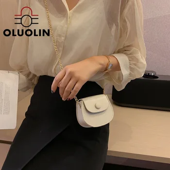 

Mini Bag Women 2020 Fashion PU Summer Shoulder Bags Crossbody Saddle Small Zip Pocket Long Chain Cute Girls Pouch Ladies Handbag