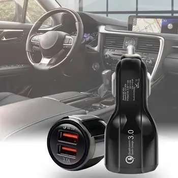 

3.0A Dual USB Car Charger With certificate Universal Mobile Phone Car-Charger for Xiaomi Samsung S8 iPhone 6s 7 8 Plus 11 Tablet