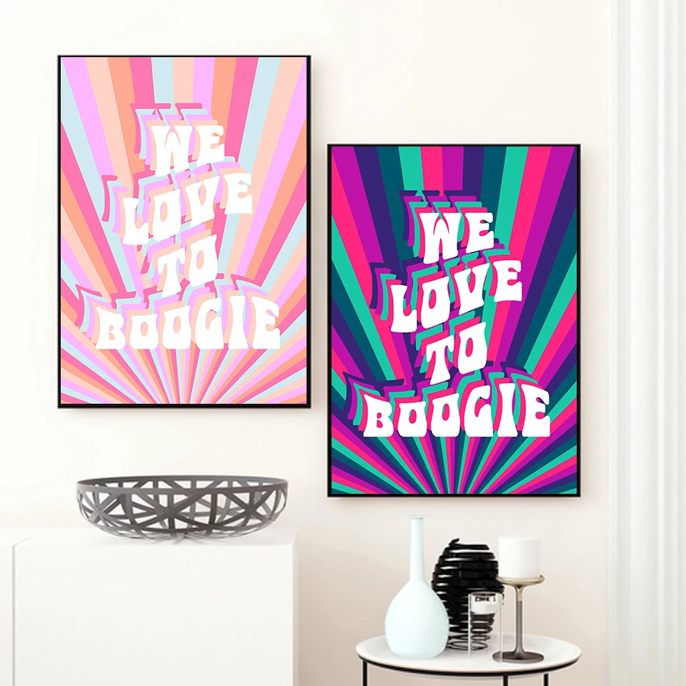 Настенная картина We like Boogie в стиле ретро постеры с изображением песен