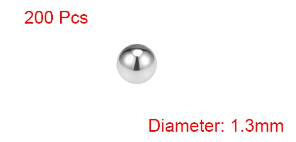 Uxcell 50-1000 шт 0,5 мм 1 мм 1,2 мм 1,3 мм 1,5 мм 1,8 мм подшипниковые шарики 304 из нержавеющей стали G200 прецизионные шарики Аппаратные средства