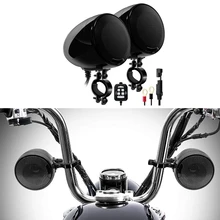 SPK400-D 2 Kanal 4,5 Zoll Motorrad Bluetooth Lautsprecher 600W Verstärker Stereo o System Unterstützung AUX MP3 (Schwarz)