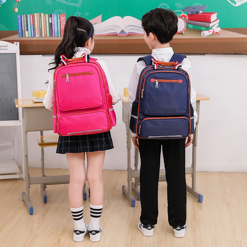 

CHILDREN'S Book Package Printing Logo Schoolbag for Elementary School Students 1-3-6 Grade Men And Women Backpack Spine-Burden R