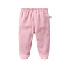 Cotton Newborn Baby Boy Girl Pants Solid Wrap Foot Long Trousers Casual Spring Autumn Toddler Leggings For Girls Boys 0-12Month 3