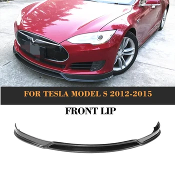 

Front Bumper Lip Spoiler Diffuser for Tesla Model S Sedan 4 Door 2012 - 2015 Carbon Fiber Car Styling