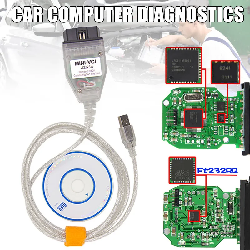Новый Автомобильный Диагностический кабель сканера для J2534 OBD2 USB разъем M8617| |