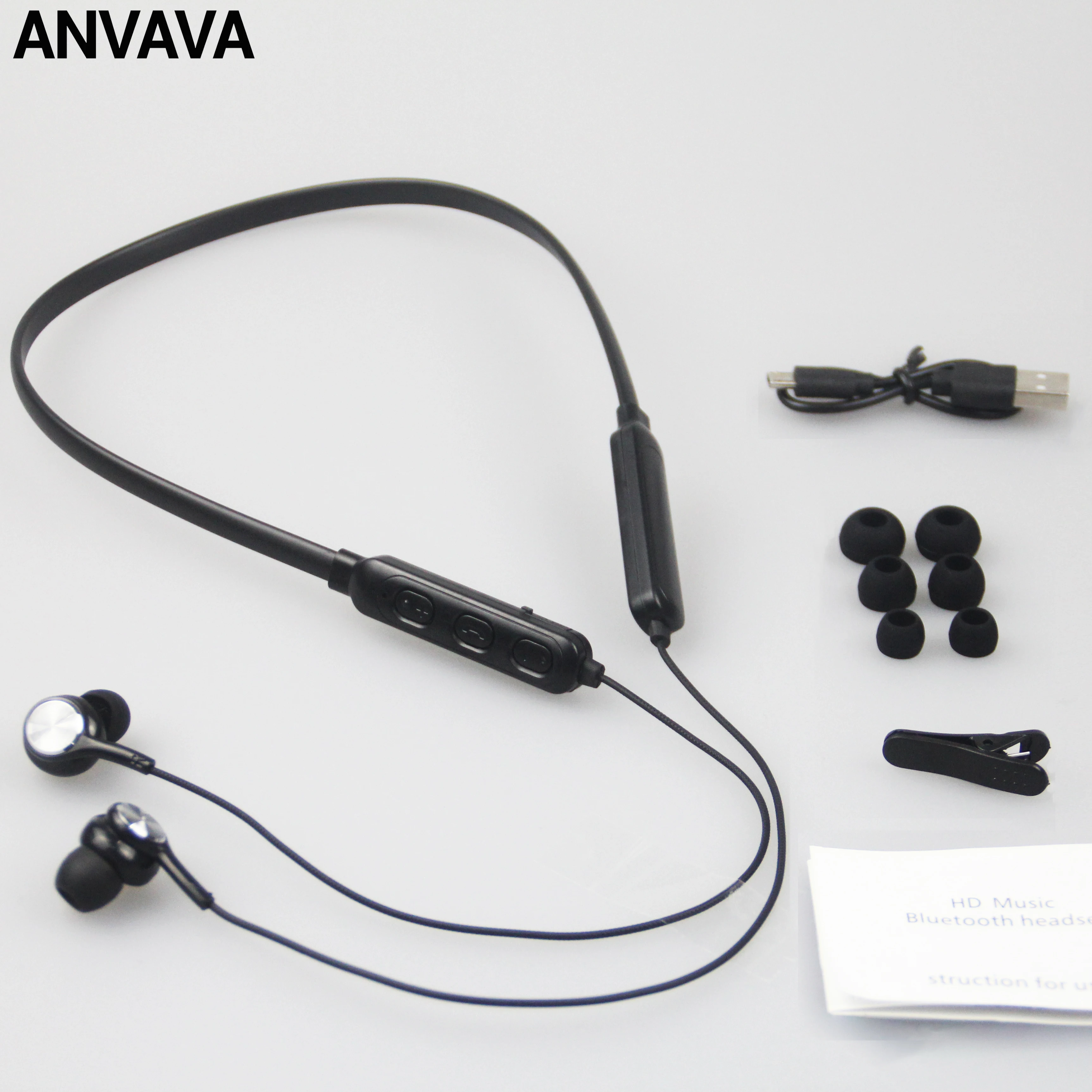 ANVAVA Bluetooth Earphones Stereo Hifi 