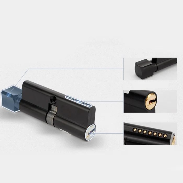 Aluminum Alloy Door Locks Continental Minimalist Bedroom Mute Cylinder Security Door Lock Interior-M25