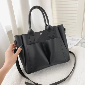 

Large capacity bag soft leather texture 2020 new fashion portable shoulder bag
