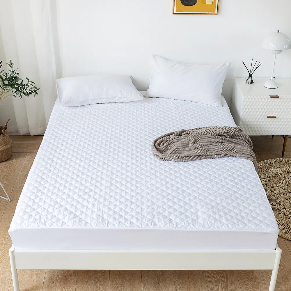  Bleyoum Home Protector de colchón acolchado extra profundo  impermeable para cama, funda de cama, falda extra profunda, funda de cama  estilo sábana bajera, 180 x 200+11.8 in : Hogar y Cocina