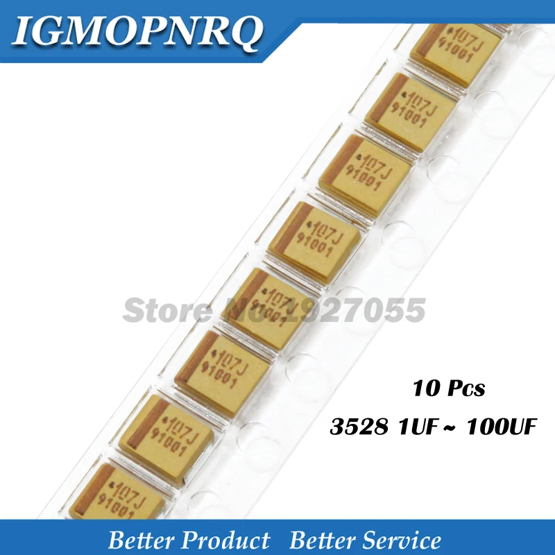 10pcs A B C D Type Tantalum Capacitor 100UF-47UF 6.3V-50V 3216 3528 6032 7343 tantalum capacitor