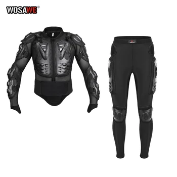 

WOSAWE Motorcycle Armor Jacket Full Body Protection Jacket Motocross Downhill Racing Back Protector Hip Guard Pants mtb suit