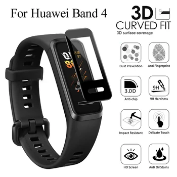 

3D Curved Ultra Thin Full Cover Soft Watch Film Replacement Screen Protector for Huawei Band 4 Smart Watch Accessories