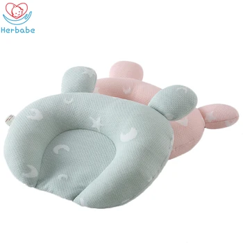 

Herbabe Newborn Baby Head Protection Pillow Cute Moon Printed Kids Pillows 100% Cotton Nursing Pillow Sleep Positioner Cushion
