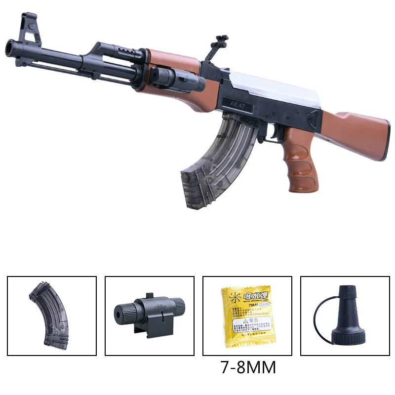 AK47 Электрический всплеск игрушечный водный пистолет пулевое оружие для детей мальчиков винтовка пистолет Открытый Живой CS игры руководство винтовка игрушки для детей Подарки