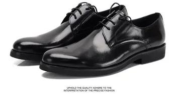

Men Shoes Wedding Shoes Round Toe Large Size Cowhide Formal Wear Work Wear Leather Shoes Men's Oxfords Chaussure Homme