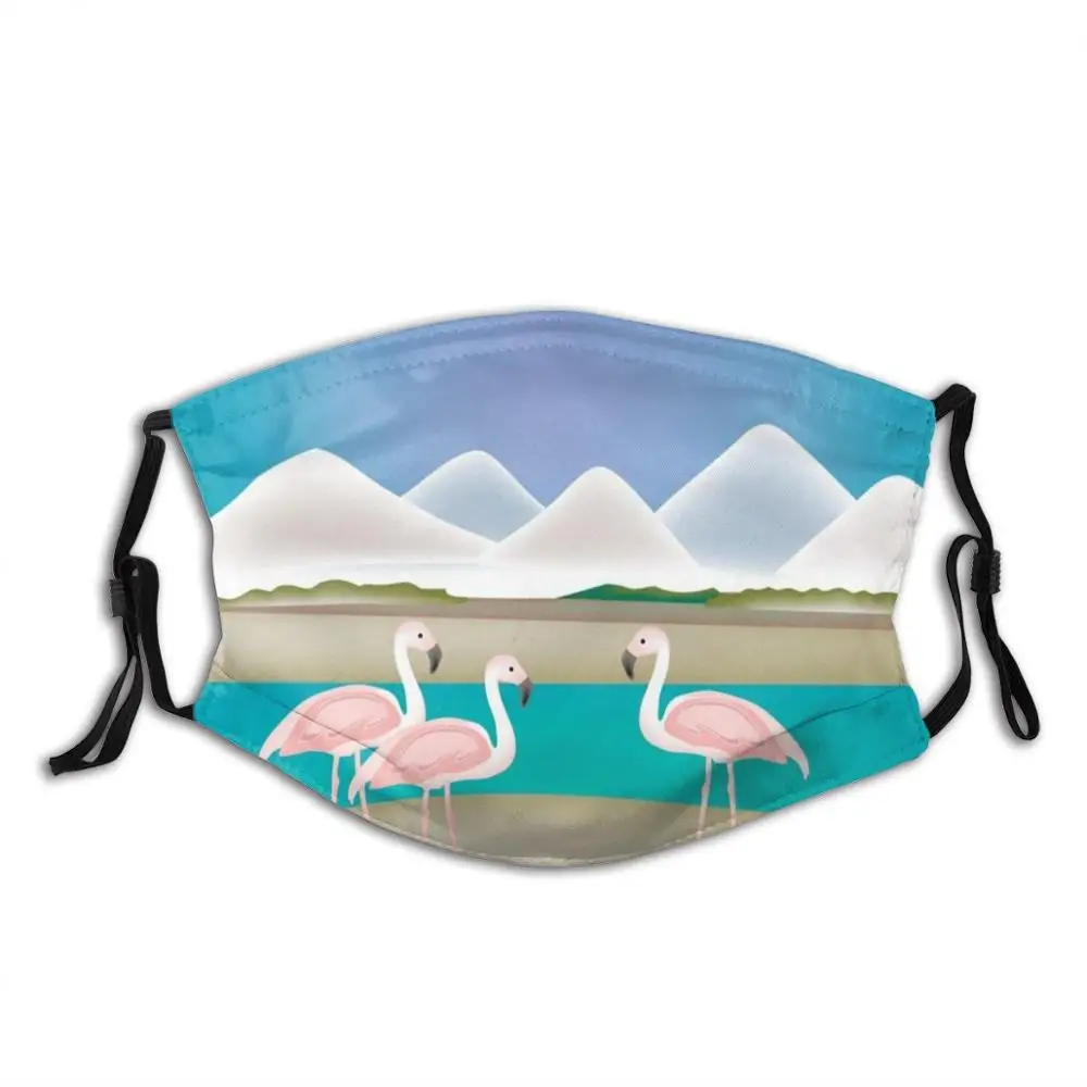 

Bonaire - Skyline Illustration By Loose Petals Print Washable Filter Anti Dust Mouth Mask Bonaire Cities City Scapes Skyline