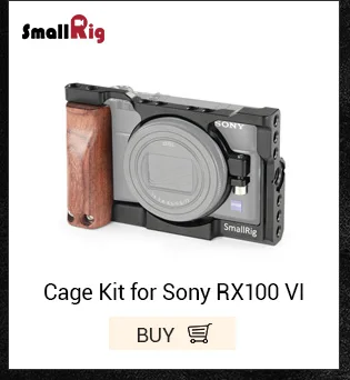 SmallRig RX100 l-образный кронштейн деревянная ручка с холодным башмаком для sony RX100 III/IV/V(VA)/VI/VII быстросъемная l-пластина-2438
