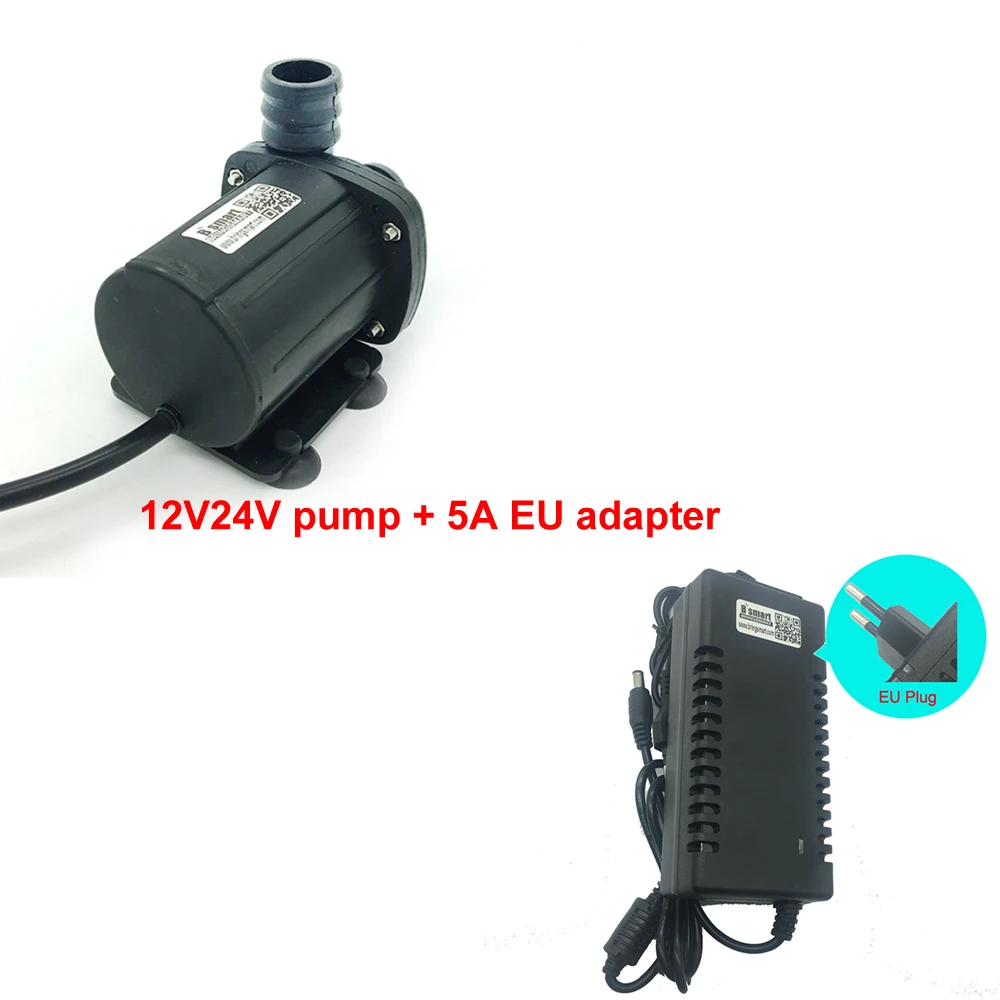 Работающего на постоянном токе 12 В в бустерный насос 24V Аквариум циркуляционный насос SR1000A3 бесшумный Бесщеточный насос фонтана 4,2-8 м высокий подъем 1800-3000L/ч