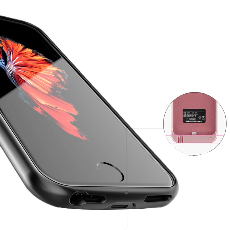 Для iPhone 5 5S SE 6 6s 7 8 6 Plus 6s Plus 7 8 Plus X XS XR XS аккумулятор max зарядное устройство чехол Ультратонкий портативный блок питания
