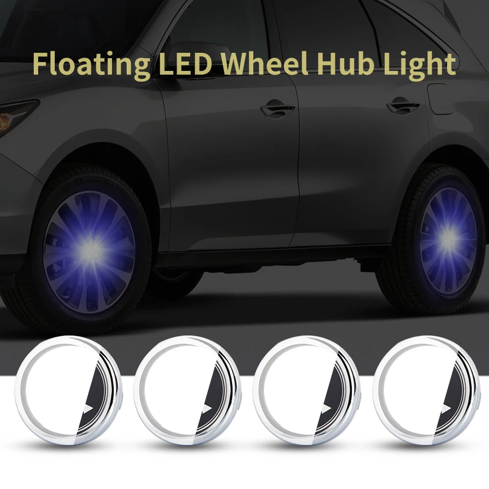 For Skoda 56mm 4X Hub Light Car Wheel Caps Center Cover Lighting Cap Floating Illumination LED bulb auto car styling | Автомобили и